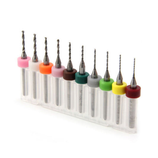 0.3 - 1.2mm PCB Carbide Mini Drill Bits for CNC [10 PCS] - (AD30784)