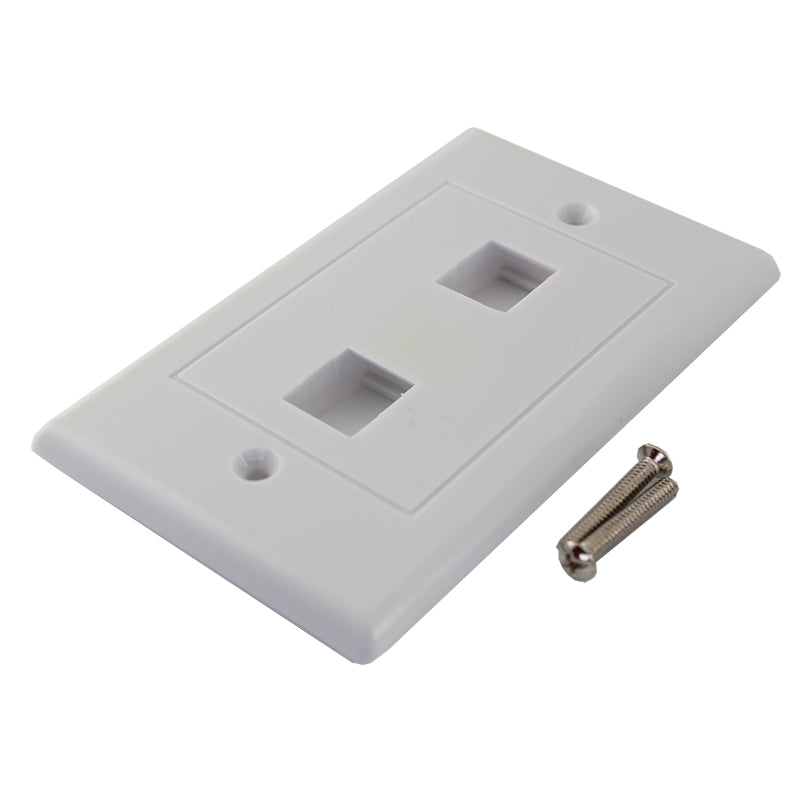 23-N016 Double RJ-45 Modular Plate - (AD31655)