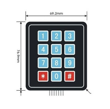 12-Key 4x3 Matrix Switch Keyboard - (AD31824)