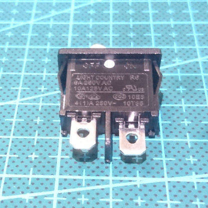 Rocker Switch On/Off SPST 6A 250VAC Panel Mount - (AD31832)