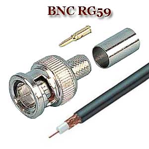 NF-59 BNC Connector RG-59 Coaxial Cable - (AD31877)