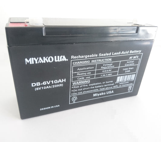 DB-6V10AH Miyako Rechargeable Battery 6V @ 10Ah - (AD31978)