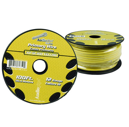 AP-12-100 YLW Cable Automotriz 12 AWG Amarillo [METRO] - (AD32273)