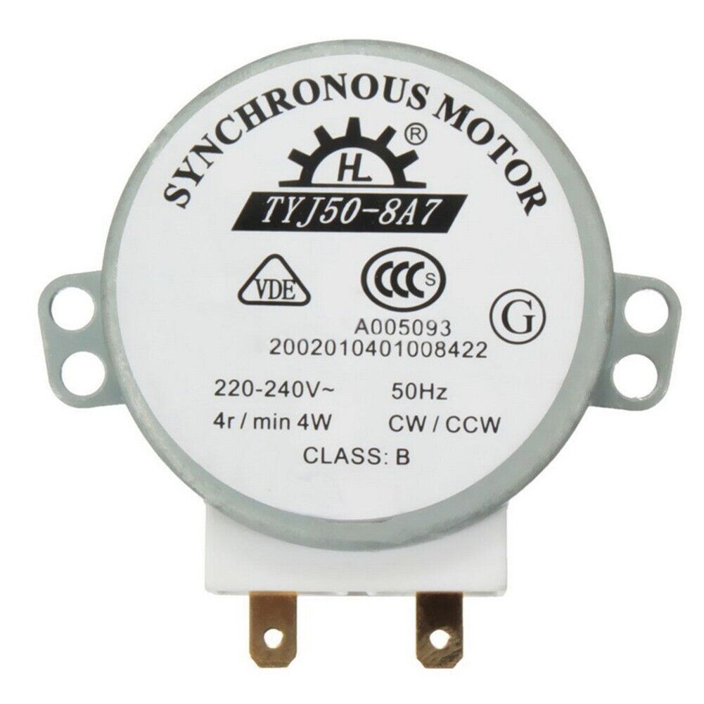 TYJ50-8A7 AC 100V-240V 50Hz CW/CCW Microwave Synchronous Motor 4 RPM - (AD32786)