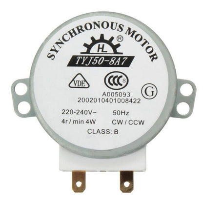 TYJ50-8A7 AC 100V-240V 50Hz CW/CCW Microwave Synchronous Motor 4 RPM - (AD32786)