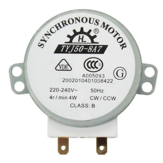 TYJ50-8A7 AC 100V-240V 50Hz CW/CCW Microwave Synchronous Motor 4 RPM - (AD32786)