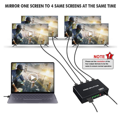 M-273 Miyako HDMI Splitter Hub (1 In - 4 Out) - (AD32988)