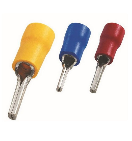 T-158-25 Red Solid Pin Crimp Terminal (22-16 AWG) - (AD85416)