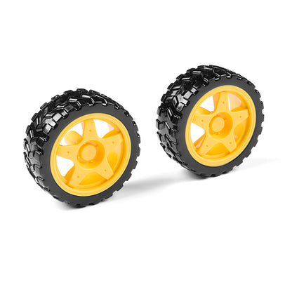 Wheel - 65mm (Rubber Tire) (2 PCS) - (AD3439)