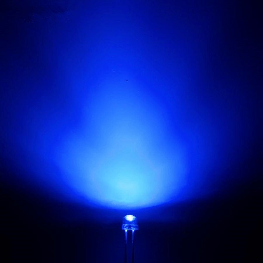 LED 4.8mm Blue Water Clear Lens - (AD34467)