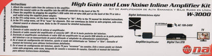 W-3000 High Gain and Low Noise Inline Amplifier Kit - (AD35110)