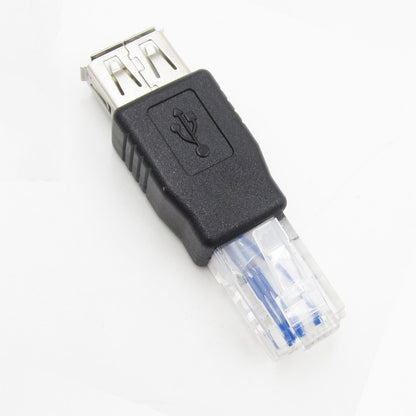USB A Female To 10/100Mbps Ethernet LAN RJ45 Male Network Adapter - (AD35454)