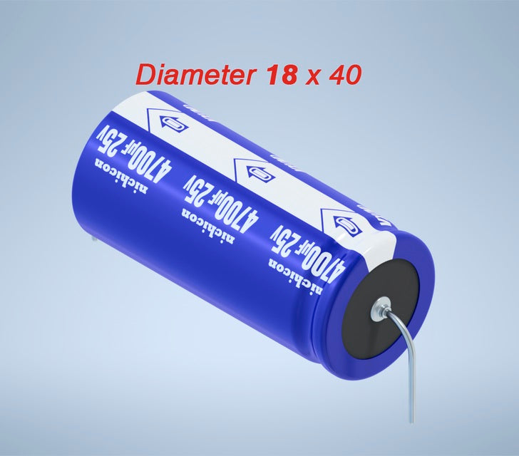 4700uF @ 25V Capacitor Electrolitico Axial - (AD36627)