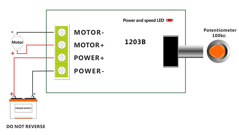 1203B 3A DC Motor Speed Controller PWM 6V - 28V - (AD36787)