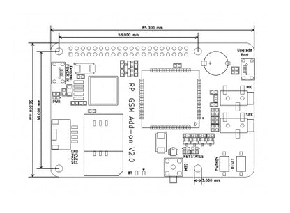 SIM800 GSM GPRS V2.0 Module Expansion Board For Raspberry Pi - (AD36950)