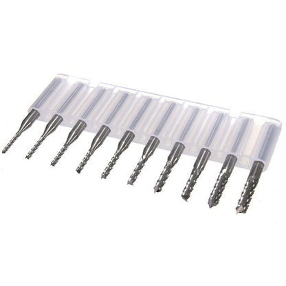1.3mm - 3.175mm Carbide End Mill Engraving Bits For CNC [10 PCS] - (AD37184)