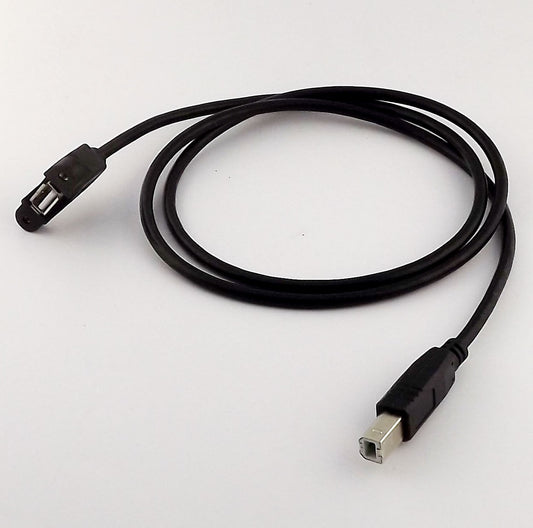 A Female Socket Panel Mount To USB B Male Plug Extension Cable (3 Ft.) - (AD37808)