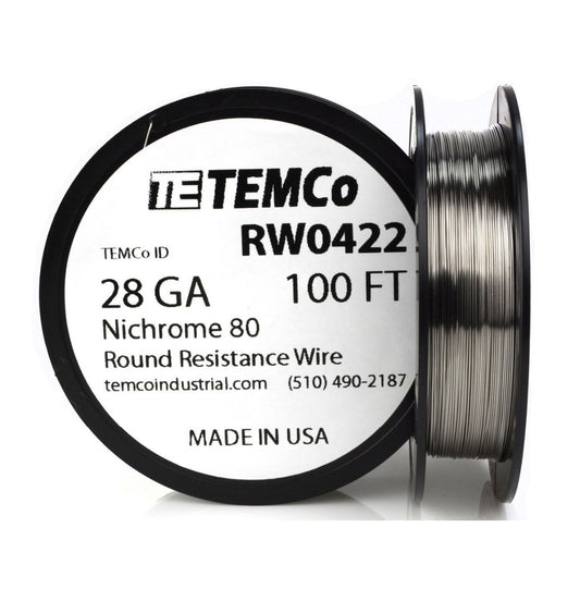 TEMCo RW0422 Nichrome 80 - 28 Gauge Wire [METRO] - (AD38449)
