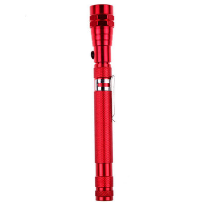 Red Flexible Telescopic 3 LED Magnetic Lamp Light Tool - (AD38885)