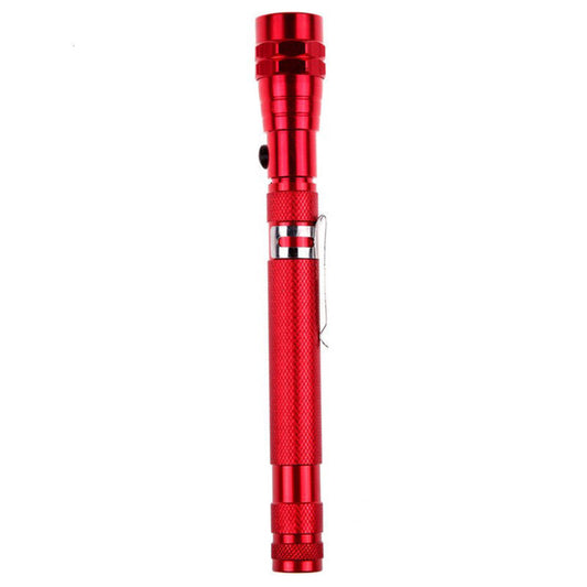 Red Flexible Telescopic 3 LED Magnetic Lamp Light Tool - (AD38885)