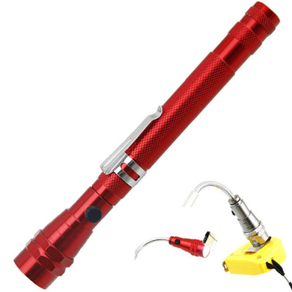 Blue Flexible Telescopic 3 LED Magnetic Lamp Light Tool - (AD38898)
