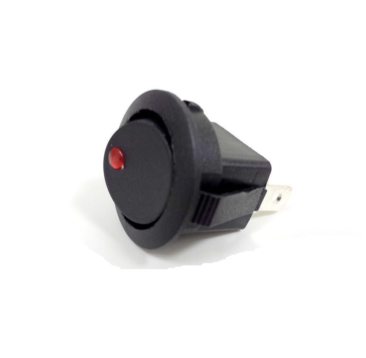 3 Pin Round SPST ON-OFF Rocker Switch (Red) 12VDC - (AD39174)