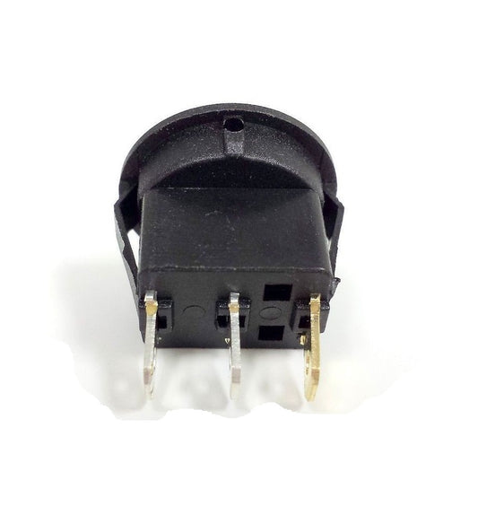 3 Pin Round SPST ON-OFF Rocker Switch (Red) 120VAC - (AD78216)