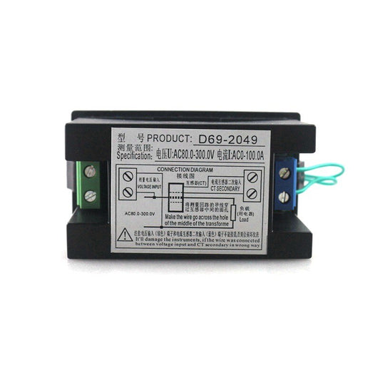 D69-2049 AC Voltmeter Ammeter Power Energy Meter (80-300VAC @ 0.01-100A) - (AD39212)