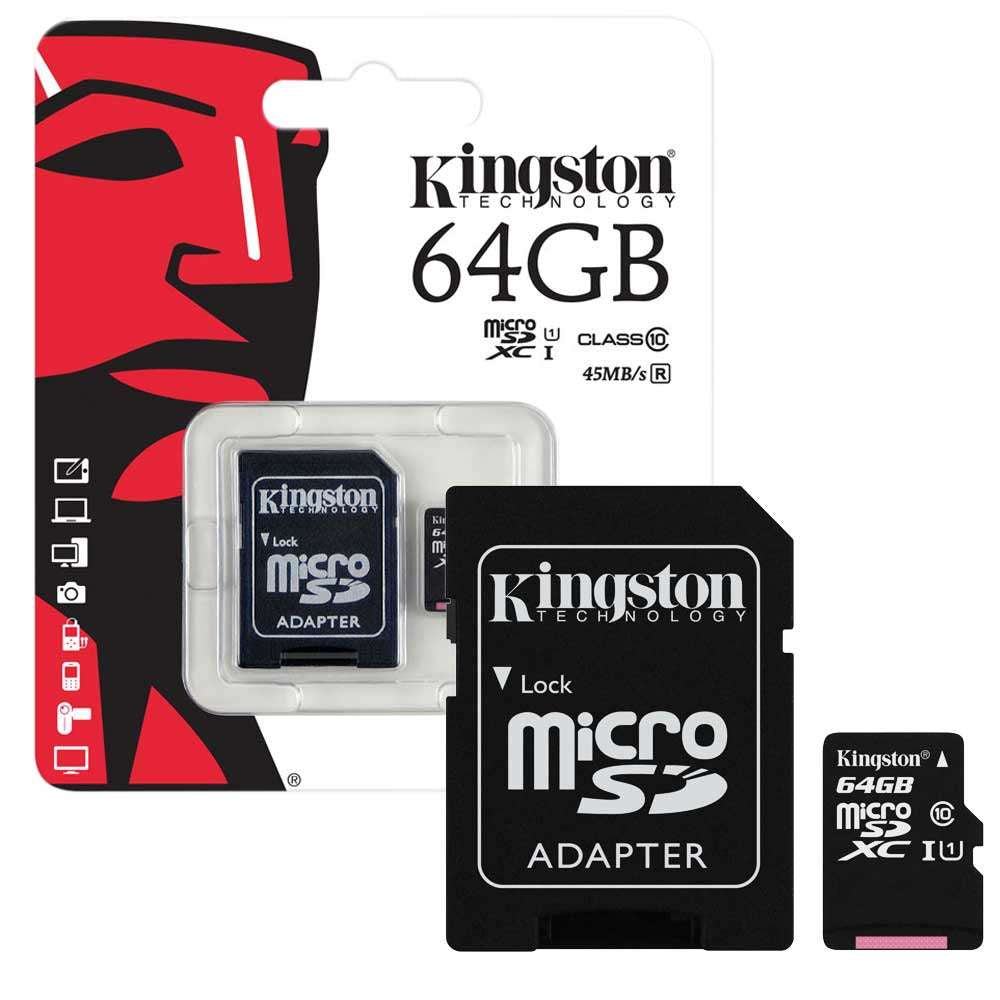 64GB Kingston Micro SD Class 10 - (AD39554)