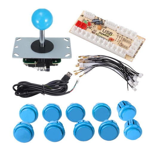 Arcade Game Controller USB Joystick Kit [Sky Blue] - (AD39575)