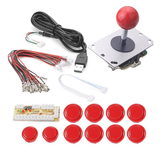 Arcade Game Controller USB Joystick Kit [Red] - (AD39580)