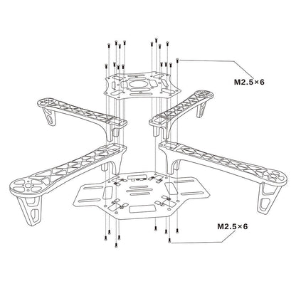 HJ 450 Multicopter Nylon Fiber DIY KIT - (AD39650)