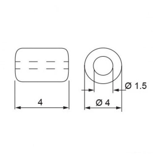 Toroid Ring Ferrite Core 4mm - (AD39669)