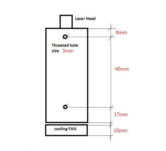 High Power 12V @ 2.5W 450nm Laser Module - (AD39690)