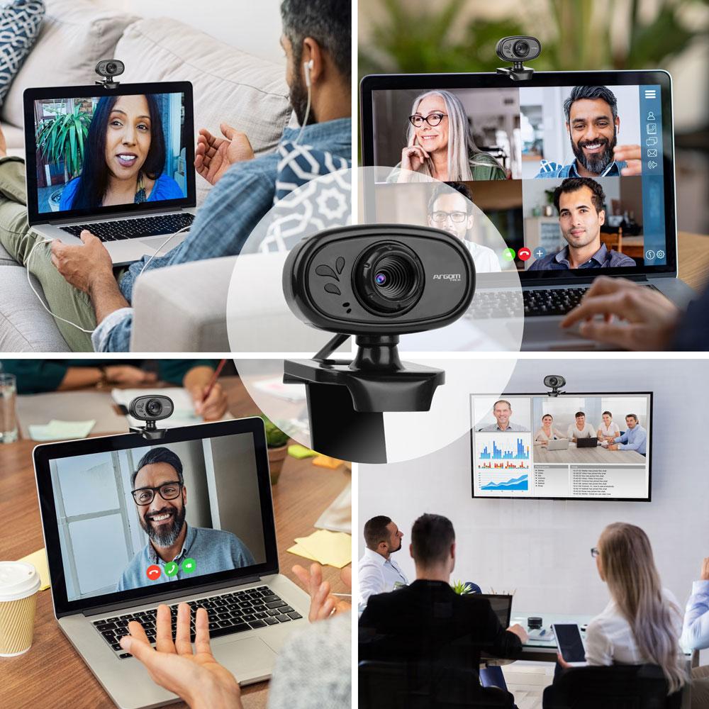 ARG-WC-9120BK Argom USB HD WebCam With Microphone - (AD39748)