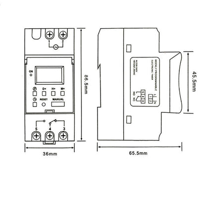 THC15A Weekly Programmable Timer 12VDC - (AD40011)