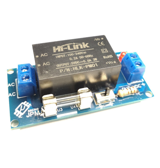 Switch Power Supply Breakout Board 100-220VAC to 5VDC @ 3W - (AD40108)