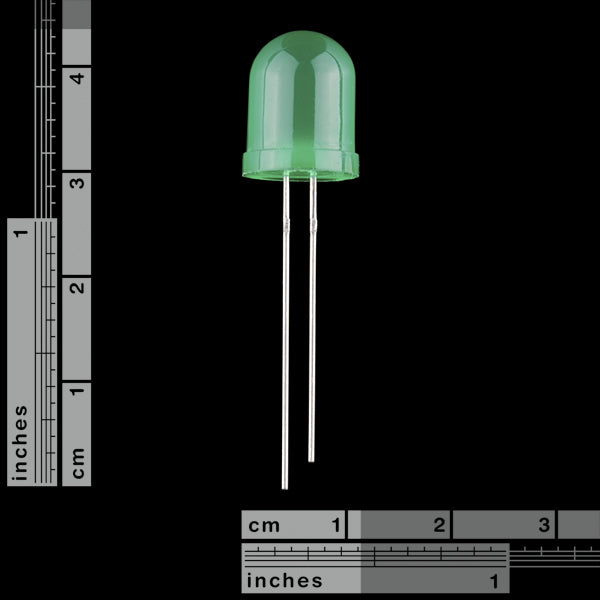 Green LED 10mm Diffused - (AD40124)