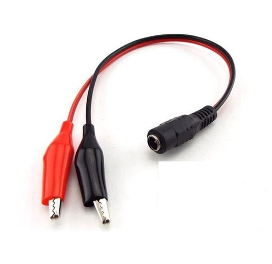 5.5x2.1mm Female Plug to Alligator Clips Cable - (AD40838)