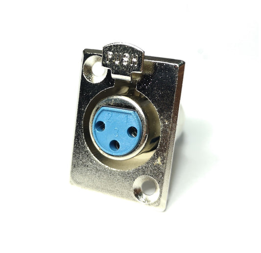 F-66 Cannon XLR-3 Female Connector 3 Pin Panel Mount - (AD40883)