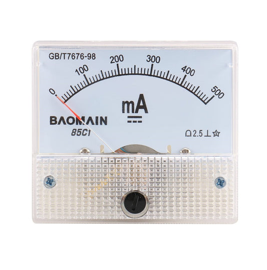 85C1 Analog Ammeter DC 0-500mA - (AD42970)