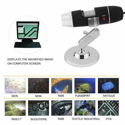 Portable USB Digital Microscope With 8 LED 2MP (40x-1000x) - (AD42990)