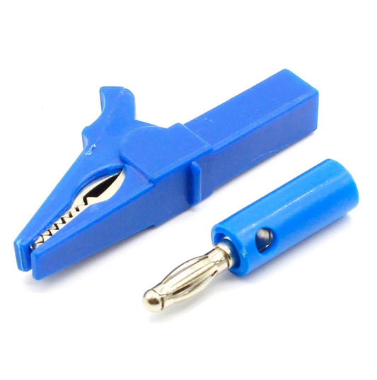 55mm Alligator Clip + 4mm Banana Plug (BLUE) - (AD43512)
