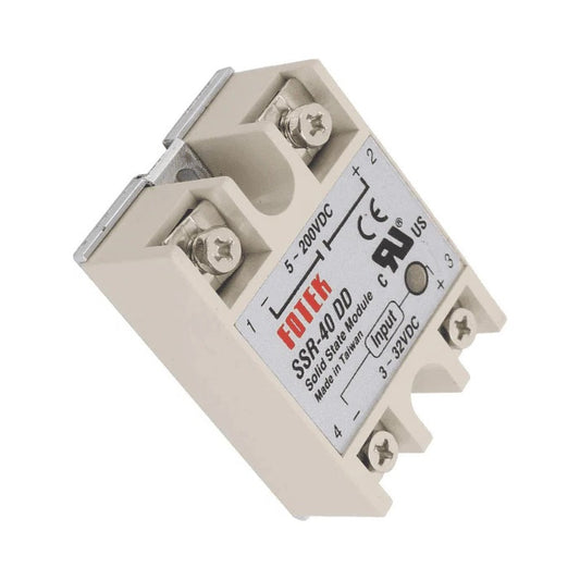 Fotek SSR-40 DD Relay Estado Solido 40A @ 200VDC (3 - 32VDC) - (AD43710)
