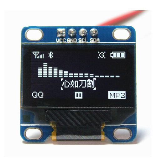 0.96" 128x64 OLED Display with I2C (White) - (AD43946)