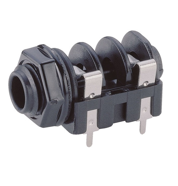 6.35mm 1/4" Mono Insulated Switched Socket Jack - (AD46214)
