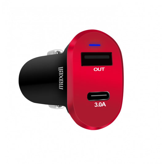 DUSB-C2 Maxell Dual Port Car Fast Charger 27W - (AD47700)
