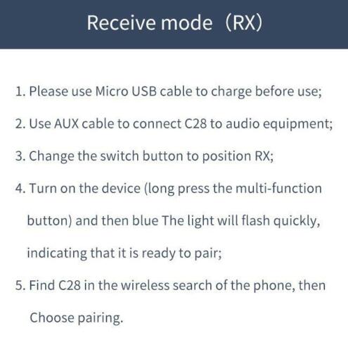 Bluetooth 5.0 Transmitter - Receiver 2 in 1 Adapter - (AD47718)
