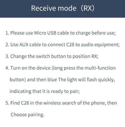 Bluetooth 5.0 Transmitter - Receiver 2 in 1 Adapter - (AD47718)