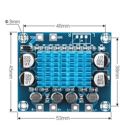 TPA3110 2-Channel Digital Stereo Audio Power Amplifier 30W+30W - (AD48487)